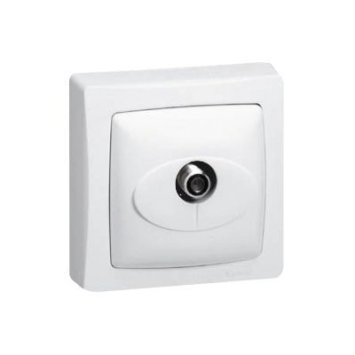Prise télévision SAT type ''F'' ASL blanc Legrand en saillie.