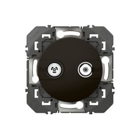 Prise TV Legrand Dooxie noir carrée