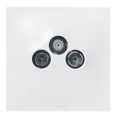 Prise TV-FM-SAT Legrand SAGANE 84329 - Fixation à Vis, Ancien Stock