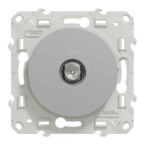 Prise TV Schneider Electric Odace aluminium