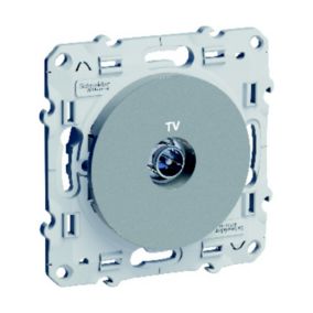 Prise TV Schneider Electric Odace aluminium