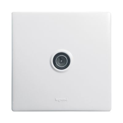 Prise TV simple Blanc Neptune