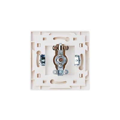 Prise TV simple encastrable blanc complet