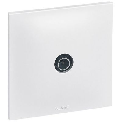 Prise TV simple Legrand Neptune Blanc mat