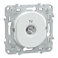 Prise TV simple Schneider Electric Ovalis blanc