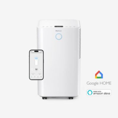 Pro Breeze Déshumidificateur silencieux 12L/jour OmniDry, mode linge, contrôle via app intelligente, pour pièces jusqu'à 20 m²