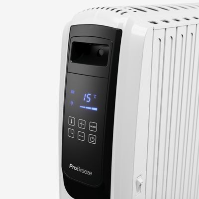 Pro Breeze Radiateur numérique à bain huiles 2500W, chauffage électrique 10 éléments