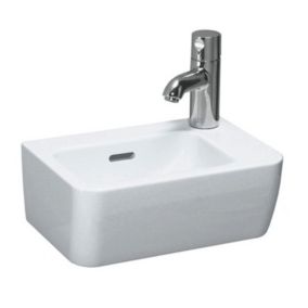 Pro Lave-mains 36x25 cm avec trou pour robinetterie sur la droite, Blanc (H8169550001061)