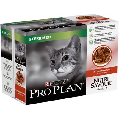 Pro Plan Chat stérilisé Multipack bœuf 10X85g Castorama