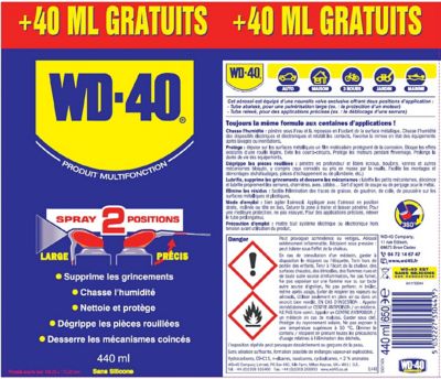 Produit Multifonction WD-40 Spray 2 Positions 400ml +10% gratuit