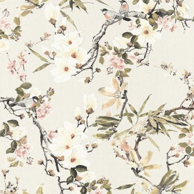 Profhome 364982-GU Papier peint floral légèrement texturé mat 5,33 m2