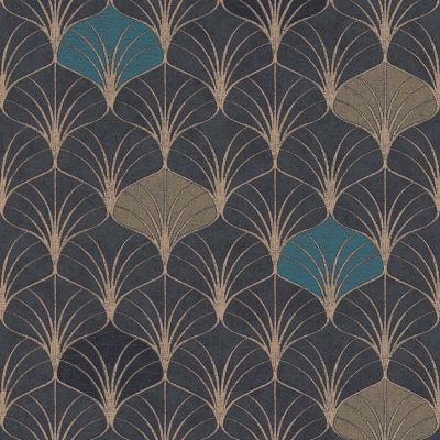 Profhome 374833-GU Papier peint à motifs graphiques lisse subtilement chatoyant 5,33 m2