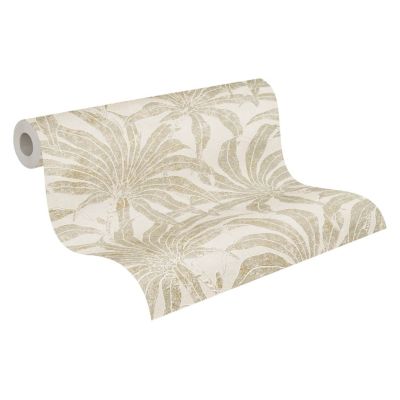 Profhome 395015-GU Papier peint nature texturé et des accents métalliques 5,33 m2