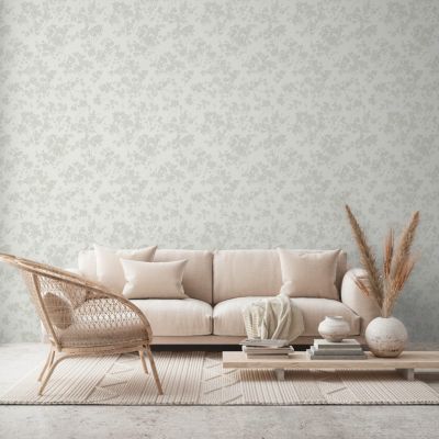 Profhome 395482-GU Papier peint floral texturé brillant 5,33 m2