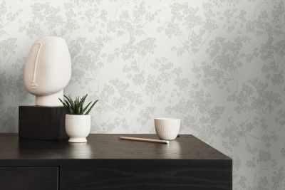 Profhome 395482-GU Papier peint floral texturé brillant 5,33 m2