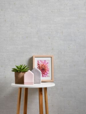 Profhome 396573-GU Papier peint aspect crépi texturé et des accents métalliques 5,33 m2