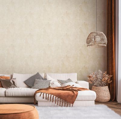 Profhome 396705-GU Papier peint aspect crépi texturé et des accents métalliques 5,33 m2