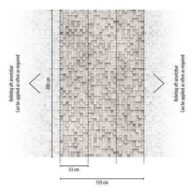 Profhome 398431-GU Papier peint photo lisse mat 1,59 m x 2,8 m