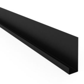 Profil acier pour bardage et parement My Metal Factory U XL45 noir mat L.2,3 m