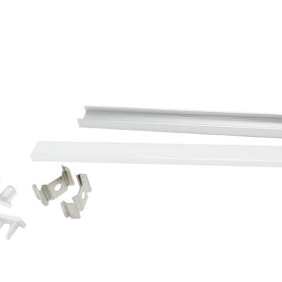Profilé Aluminium Étanche IP65 En Saillie 2 M Pour Rubans LED Jusqu A 10 Mm Noir 2 M Transparente 98166166