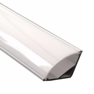 Profilé Aluminium Angle 2m pour Ruban LED Couvercle Blanc Opaque - SILAMP