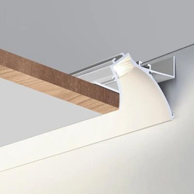Profilé Aluminium Blanc 2m pour Ruban LED Double pour Faux-Plafond - SILAMP