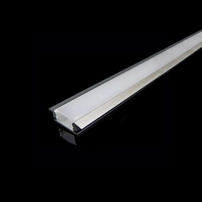Profilé Aluminium encastré 1m pour Ruban LED Couvercle Blanc Opaque - SILAMP