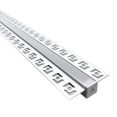 Profilé Aluminium Encastrable 2m pour Ruban LED Couvercle Blanc Opaque - SILAMP