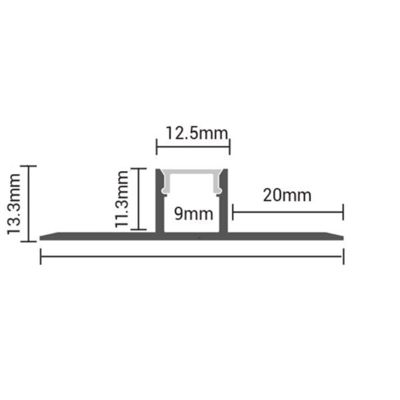 Profilé Aluminium Encastrable 2m pour Ruban LED - SILAMP