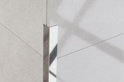 Profil angulaire Ilcom L en acier inoxydable Argent poli - 20 mm x 2700 x 0,65 ep