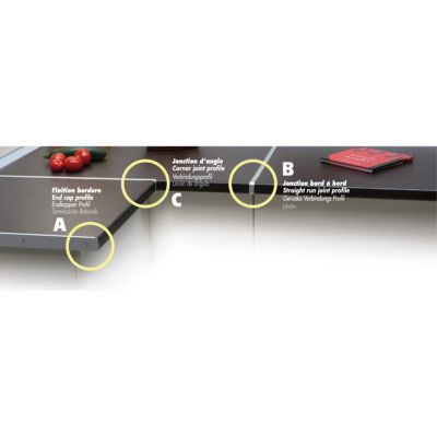 Barres D'angle Latérales Pour Plan De Travail De Cuisine - Gauche + Droite, 38 Mm, Neuf Sous Emballage