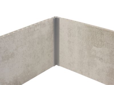 Profil d'angle de finition clipsable 5/8 mm aluminium Grosfillex