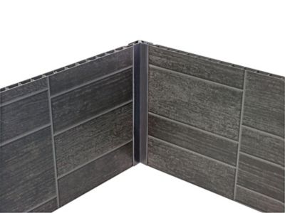 Profil d'angle de finition clipsable 5/8 mm carbone Grosfillex