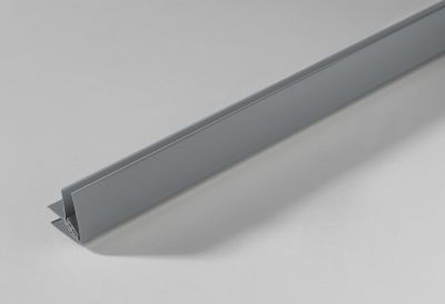 Profil d'angle de finition clipsable 5/8 mm gris Grosfillex
