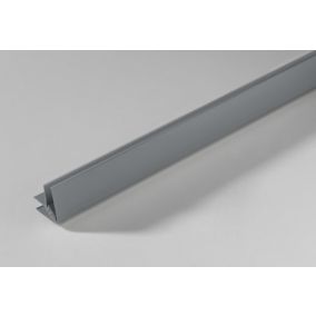 Profil d'angle de finition clipsable 5/8 mm gris Grosfillex
