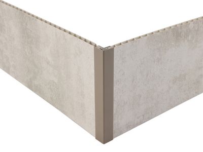 Profil d'angle de finition clipsable 5/8 mm taupe Grosfillex