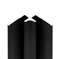 Profilé d'angle intérieur pour panneaux muraux Schulte DécoDesign noir