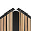 Profilé d'angle intérieur pour panneaux muraux Schulte DécoDesign noir