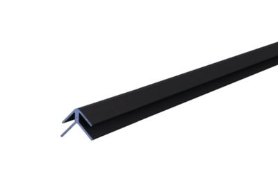 Profil d'angle pour plaque composite noir ép. 3 mm L. 122 cm