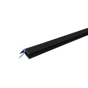 Profil d'angle pour plaque composite noir ép. 3 mm L. 122 cm