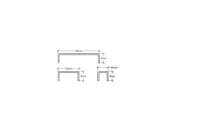 Profilé décoratif C en acier inoxydable pour carrelage Or poli - 20 mm x 2700 mm x 0,65 ep.