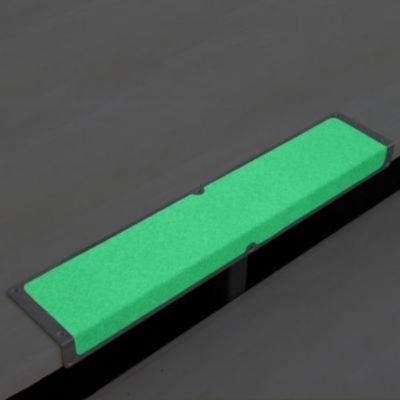 Profilé d'escaliers antidérapant avec nez en aluminium m2™ photoluminescent 120 x 635 x 45mm