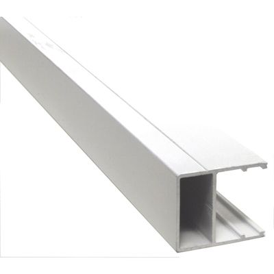 Profilé de bordure monobloc en U 32 mm - 4000 mm Blanc RAL 9010, ep.32 mm, L.4 m