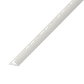 Profilé de carrelage intérieur Diall rond PVC blanc lisse 23mmx183cm