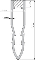 Profilé de dilatation intérieur Diall droit PVC gris lisse 8,5mmx250cm