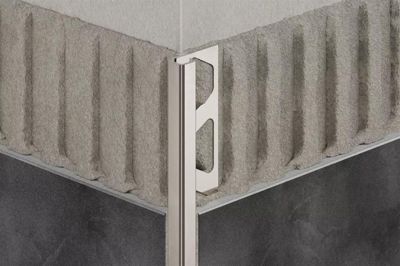 Profilé de finition en aluminium QUADEC-A 100 - Aluminium chromé anodisé brossé - hauteur: 10mm - longueur 2,5ML