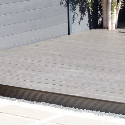 Profil de finition lame de terrasse Neva composite anthracite L.220 x l.5,2cm