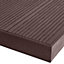 Profil de finition lame de terrasse Neva composite chocolat L.220 x l.5,2cm