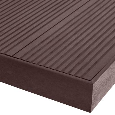 Profil de finition lame de terrasse Neva composite chocolat L.220 x l.5,2cm