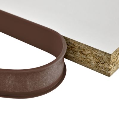 Profilé de finition pour meubles en PVC 18 mm QUEST - baguette de finition autocollante - marron, 5 m